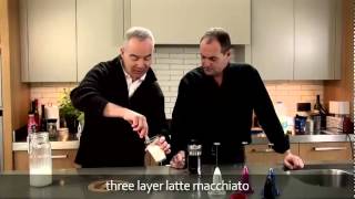 aerolatte  milk frother makes three layer caffè latte macchiato [upl. by Kiran]