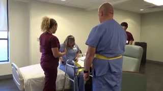 Physical Therapy Transfer Training  How To Transfer From Wheelchair To Bed [upl. by Arlyne]