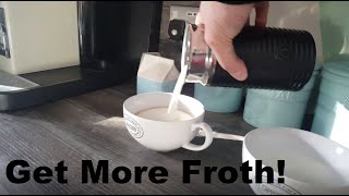 How to Get More Froth from Your Nespresso Coffee Aeroccino  Nespresso tips and help [upl. by Shelby384]