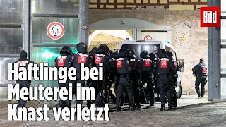 Gefängnismeuterei Polizei stürmt Knast in Thüringen  JVA Untermaßfeld [upl. by Oemac447]